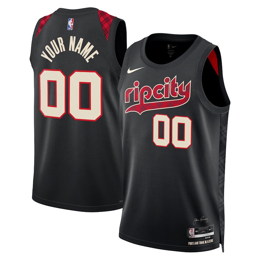 Men Portland Trail Blazers Nike Black City Edition 2023-24 Custom Swingman NBA Jersey->youth nba jersey->Youth Jersey